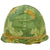 Original U.S. WWII to Vietnam M1 Helmet with USMC Camouflage Cover and 1953 Dated CAPAC Liner Original Items