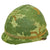 Original U.S. WWII to Vietnam M1 Helmet with USMC Camouflage Cover and 1953 Dated CAPAC Liner Original Items