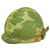 Original U.S. Vietnam Ingersoll M1 Helmet with USMC Camouflage Cover and 1956 Dated Liner With 12th Field Artillery and 77th Infantry Division Decals Original Items