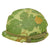 Original U.S. Vietnam Ingersoll M1 Helmet with USMC Camouflage Cover and 1956 Dated Liner With 12th Field Artillery and 77th Infantry Division Decals Original Items