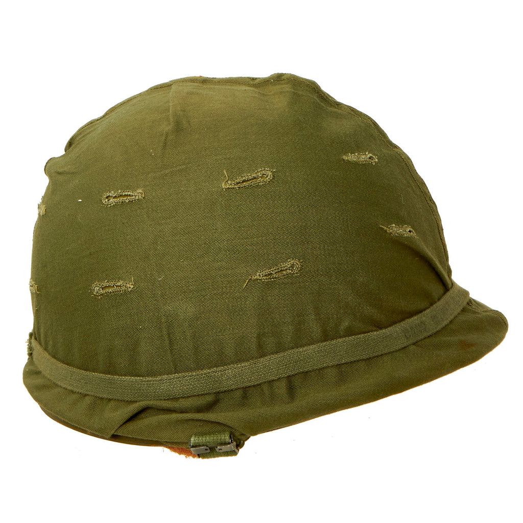 Original U.S. Korean War Era Produced Early Vietnam M1-C Paratrooper Helmet with Olive Drab Cover Original Items
