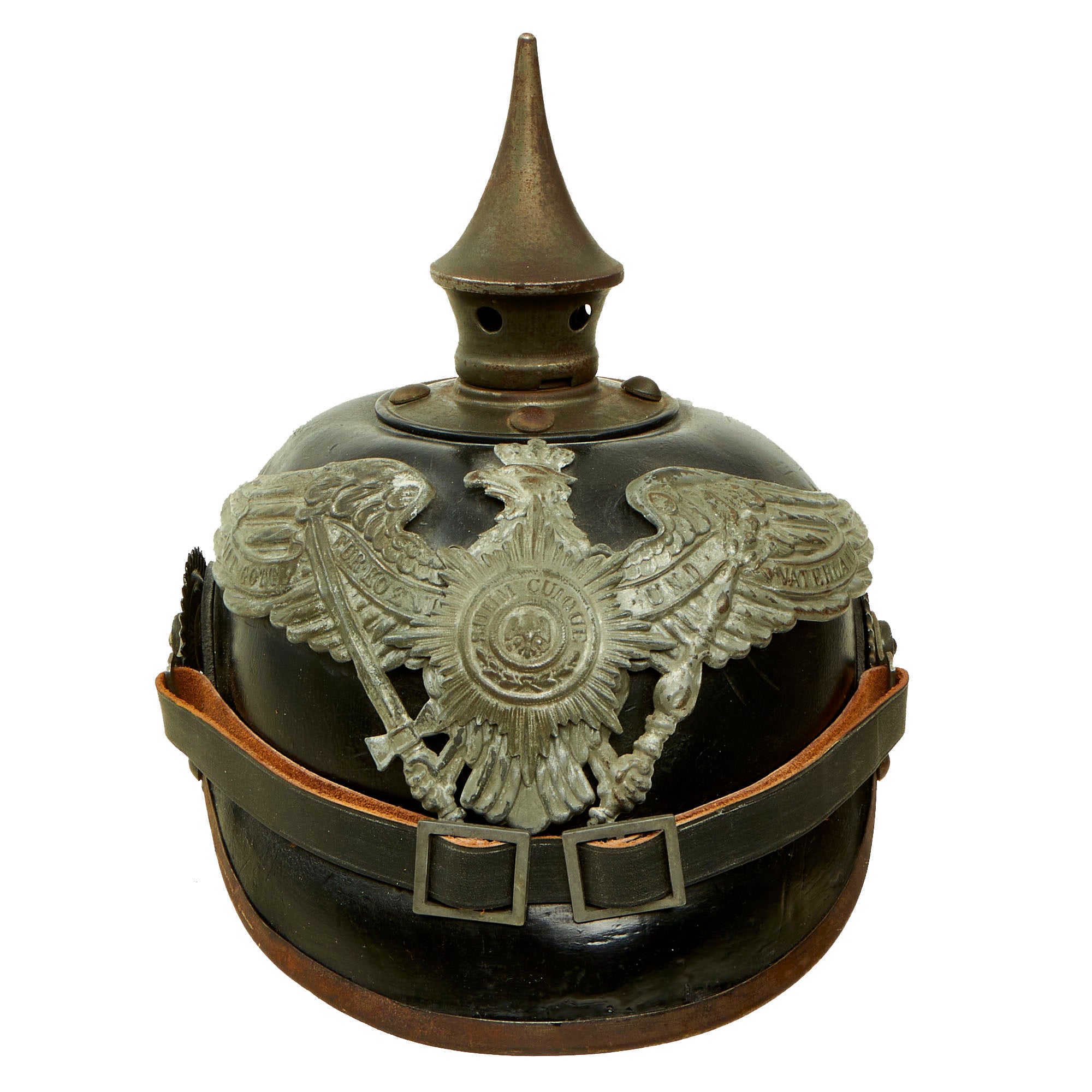 Original Imperial German WWI Prussian Guard Regiment M1915 Infantry EM/NCO Pickelhaube Helmet