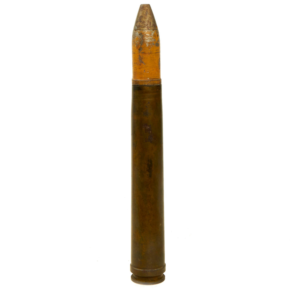 Original German WWII Flak High Explosive 3.7cm Shell - 37mm Anti-Tank - Dated 1940 Original Items