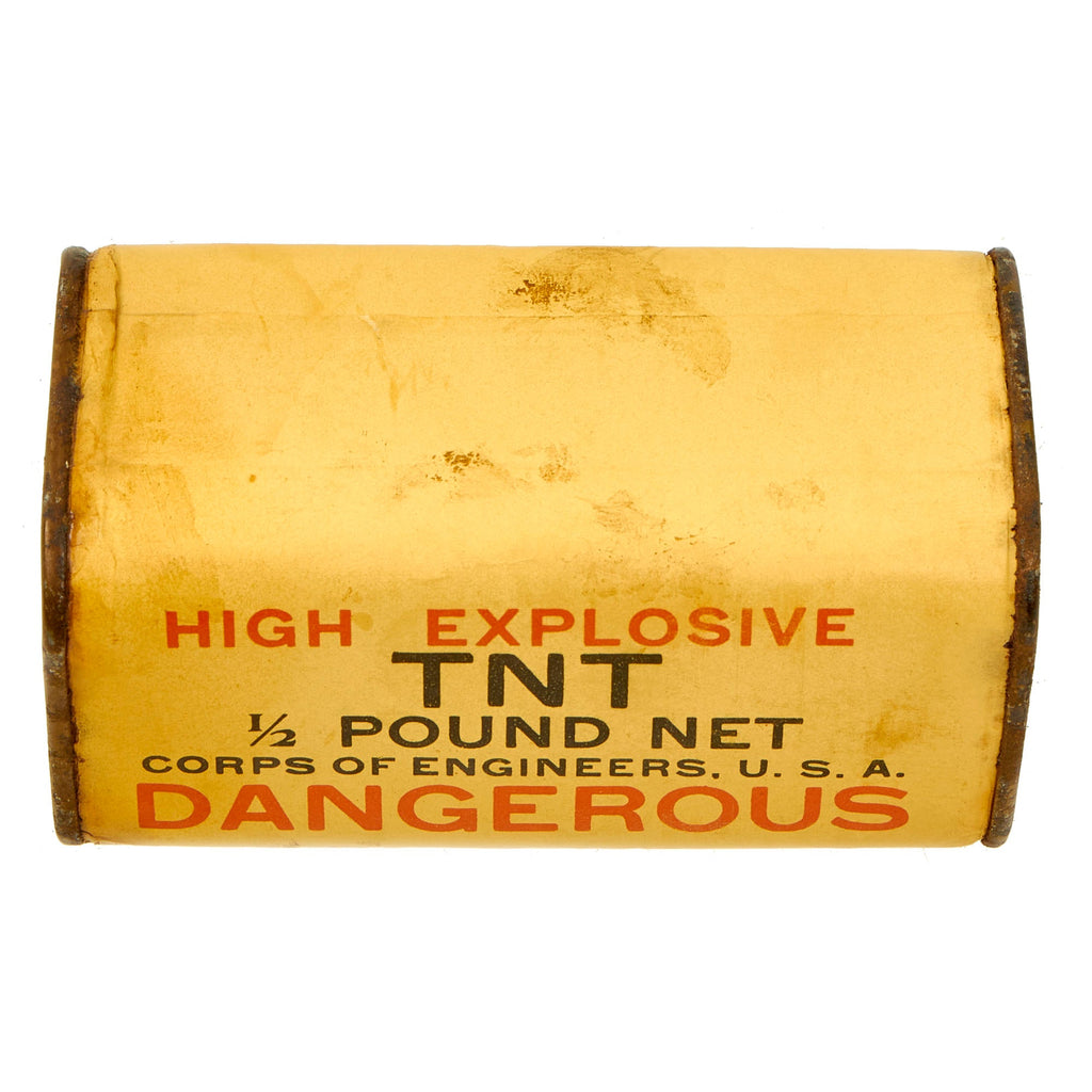 Original U.S. WWII Corps of Engineers High Explosive TNT 1/2 Pound Block - INERT Original Items
