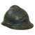 Original French WWI Issue Model 1915 Adrian Helmet in Horizon Blue with Artillery RF Badge and Early First Pattern Liner Original Items