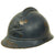Original French WWI Issue Model 1915 Adrian Helmet in Horizon Blue with Artillery RF Badge and Early First Pattern Liner Original Items
