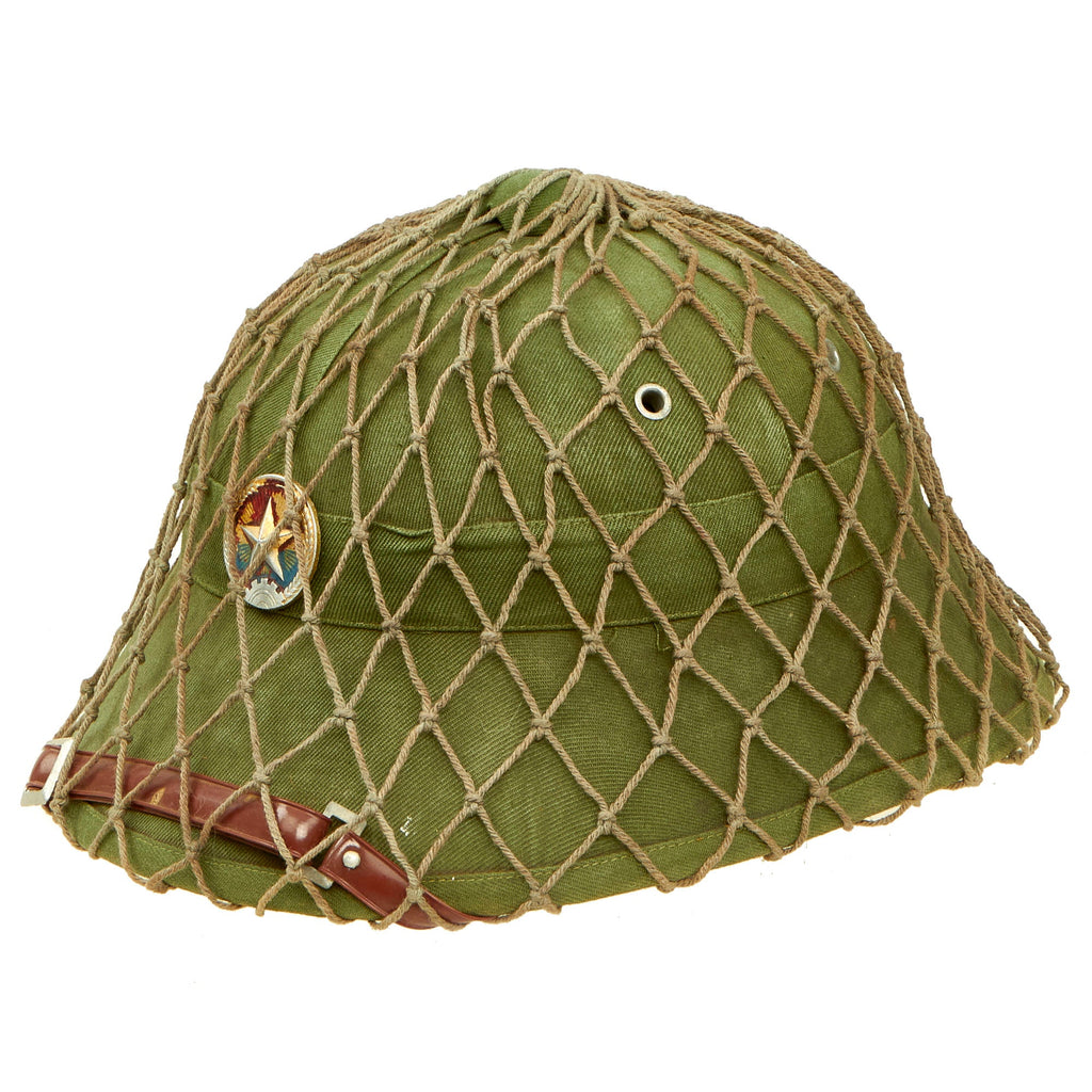 Original Vietnam War North Vietnamese Army Late War “High Dome” Mu Coi Netted Pith Helmet Original Items