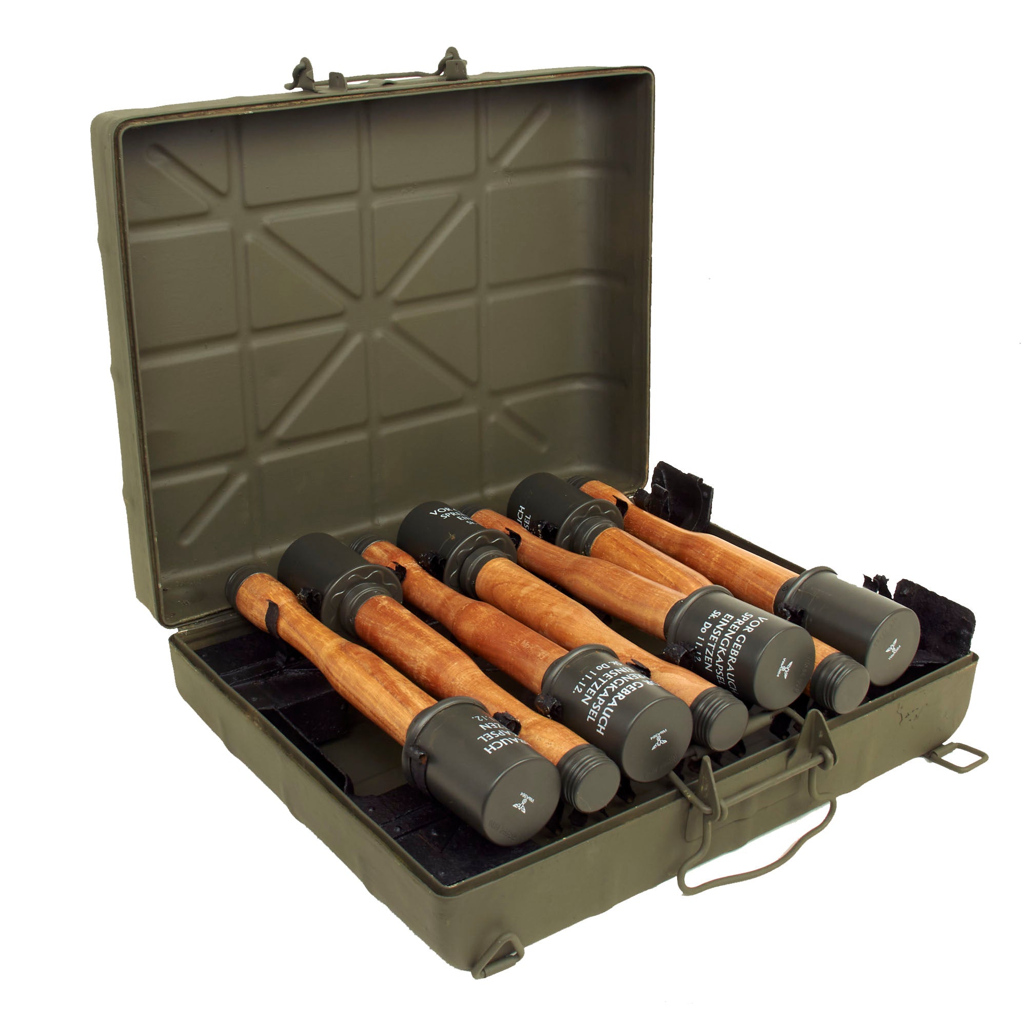 米軍 実物 ROCHESTER ゴーグルケース 40s Original German WWII M24 Stick Grenade Case with Original Internal