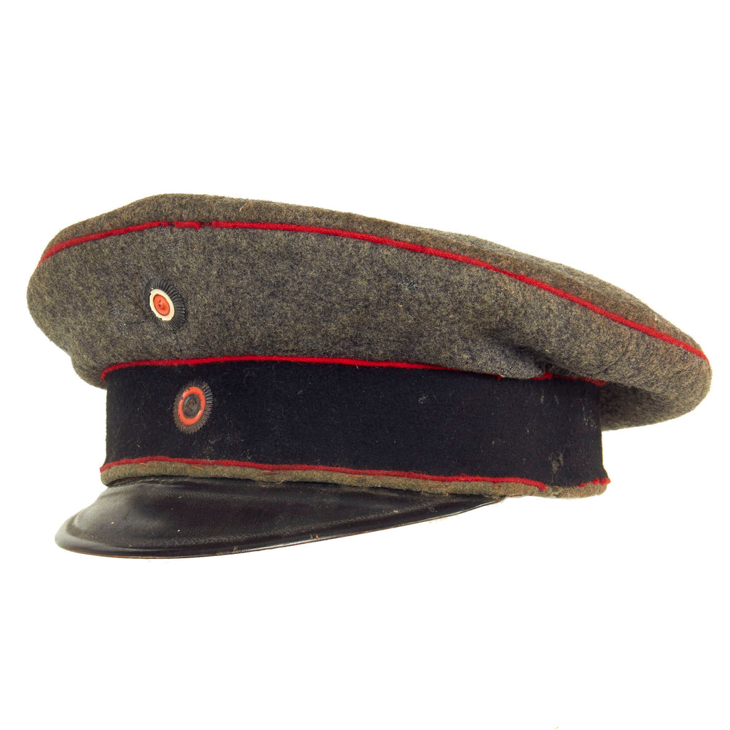 Original Imperial German WWI Württemberg Technical Troops M1910 Schirmmütze Feldgrau Visor Cap Original Items