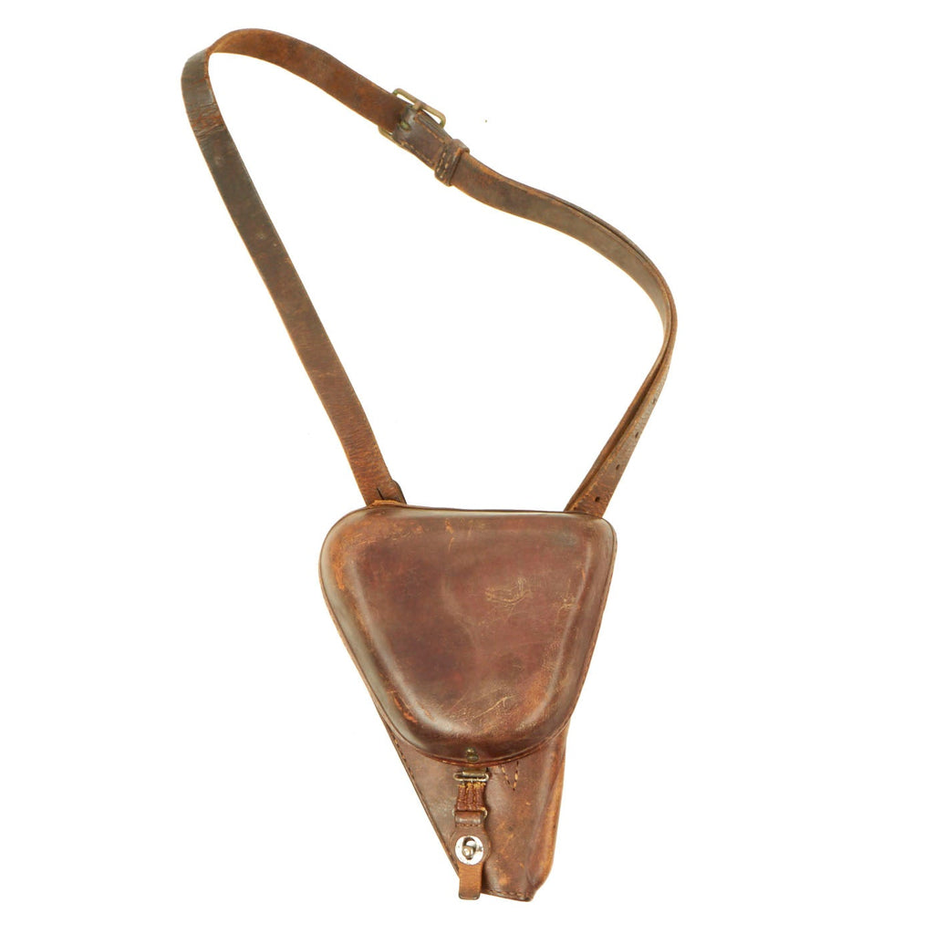 Original Japanese WWII Type 14 Nambu Pistol Leather Holster with
