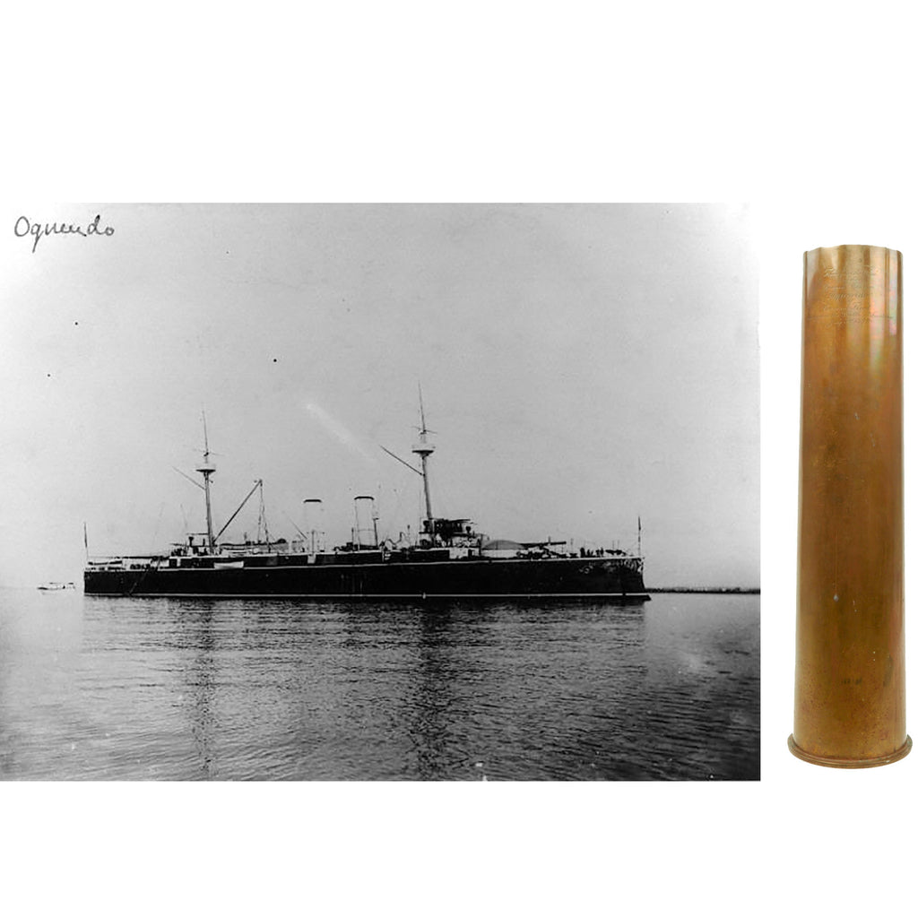 Original Spanish-American War Battle of Santiago Bay 5.5 inch Naval Shell From Sunken Spanish Cruiser Almirante Oquendo Original Items