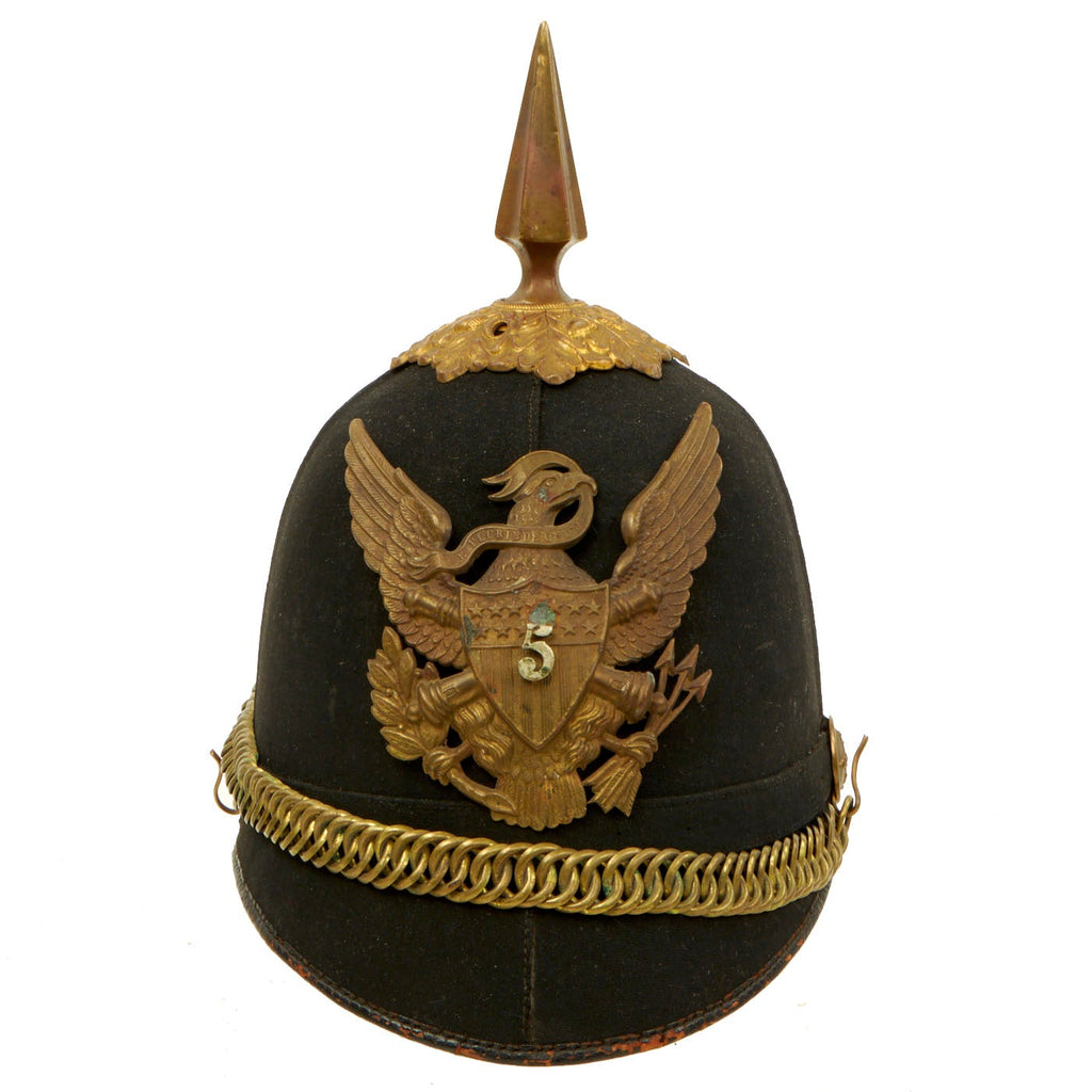 Original U.S. Model 1881 5th Artillery Officer’s Dress Spiked Pith Helmet by J.H. McKenney & Co. Original Items
