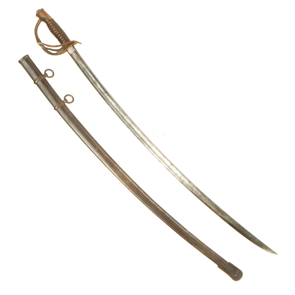 Original U.S. Model 1860 Light Cavalry Saber with Scabbard by Ames - Upgraded to M1906 Specs Original Items