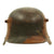 Original German WWI M16 Stahlhelm Helmet Shell with Panel Camouflage Paint - Named - Marked ET64 Original Items