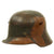 Original German WWI M16 Stahlhelm Helmet Shell with Panel Camouflage Paint - Named - Marked ET64 Original Items