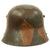 Original German WWI M16 Stahlhelm Helmet Shell with Panel Camouflage Paint - Named - Marked ET64 Original Items