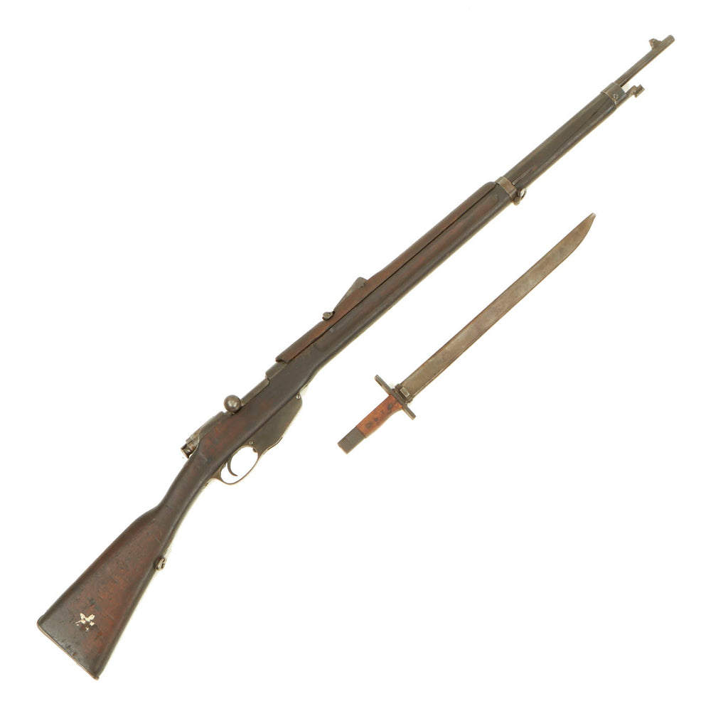 Original Japanese Captured Dutch Pre-WWI Geweer M. 95 Mannlicher KNIL Rifle by Steyr Fitted with Arisaka Bayonet - Dated 1897 Original Items
