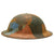 Original U.S. WWI M1917 Doughboy Helmet with Camouflage Panel Textured Paint Original Items