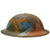 Original U.S. WWI M1917 Doughboy Helmet with Camouflage Panel Textured Paint Original Items