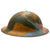 Original U.S. WWI M1917 Doughboy Helmet with Camouflage Panel Textured Paint Original Items