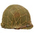 Original U.S. WWII 1942 M1 McCord Front Seam Helmet with Korean War Westinghouse Paratrooper Liner and Net Original Items
