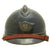 Original French WWI M1915 Adrian Mountain Trooper Chasseurs Helmet - Horizon Blue - Complete Original Items