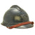 Original French WWI M1915 Adrian Mountain Trooper Chasseurs Helmet - Horizon Blue - Complete Original Items