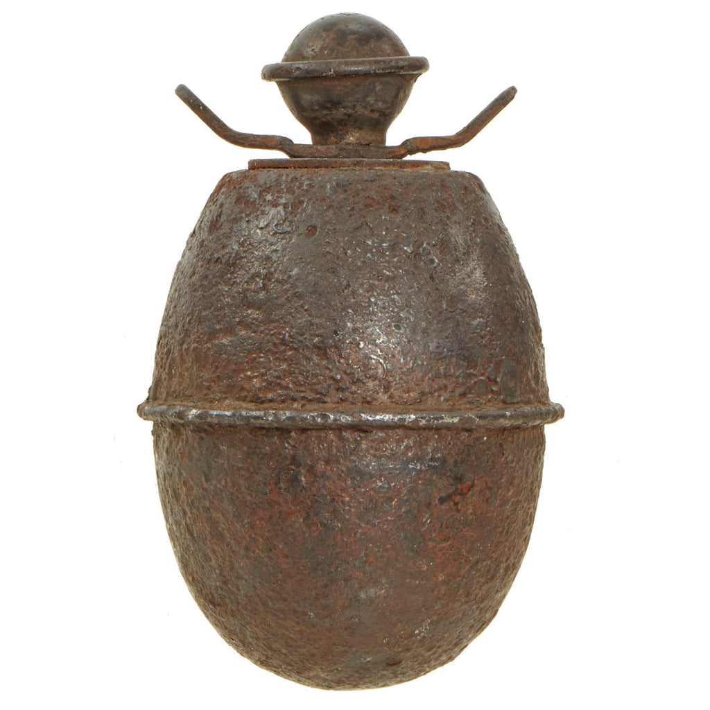 Original German WWII M-39 Egg Hand Grenade With 1944 Dated Fuze - Inert Eierhandgranate Original Items