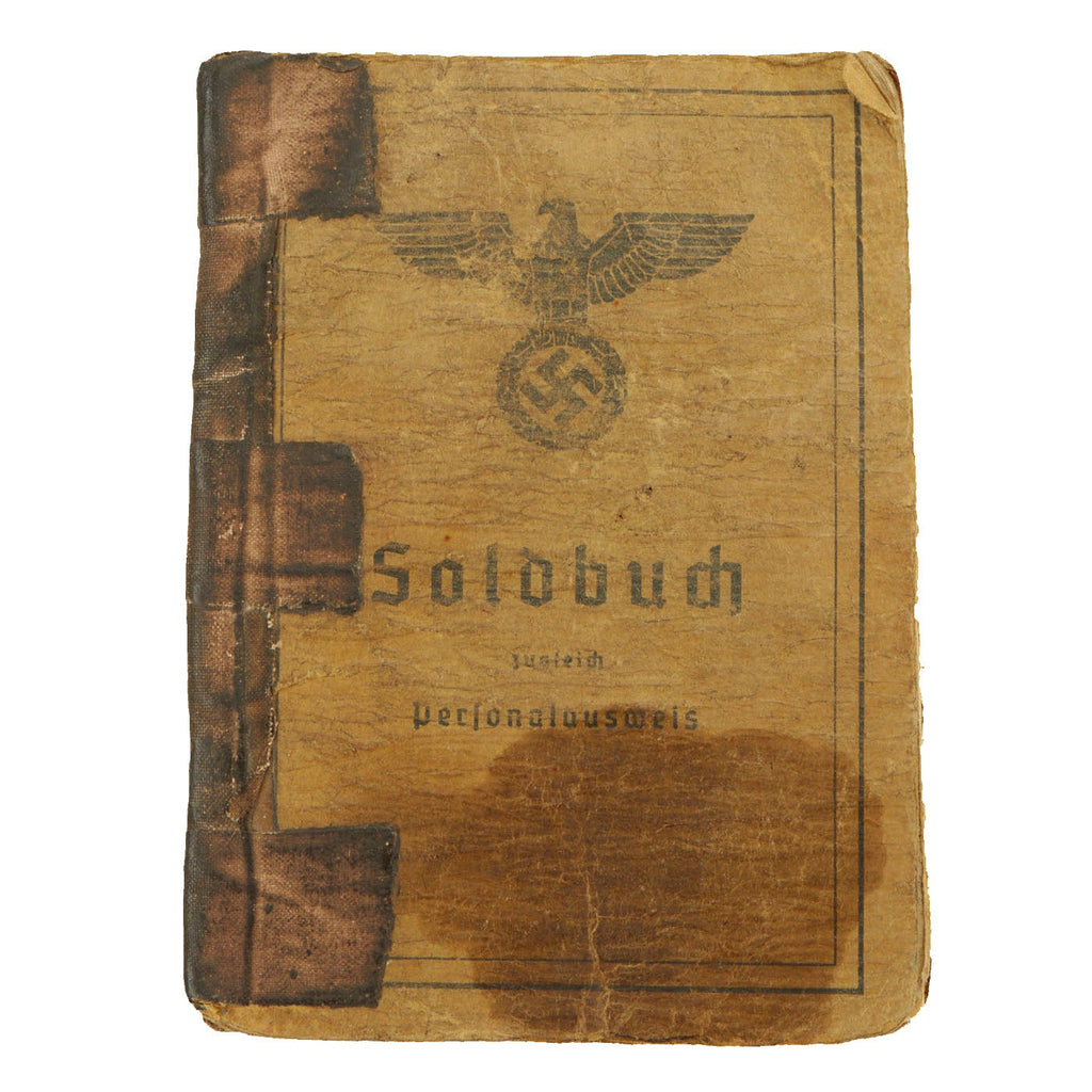 Original German WWII Soldbuch Soldier Identity & Payment Book named to Arnim Hirsch Original Items