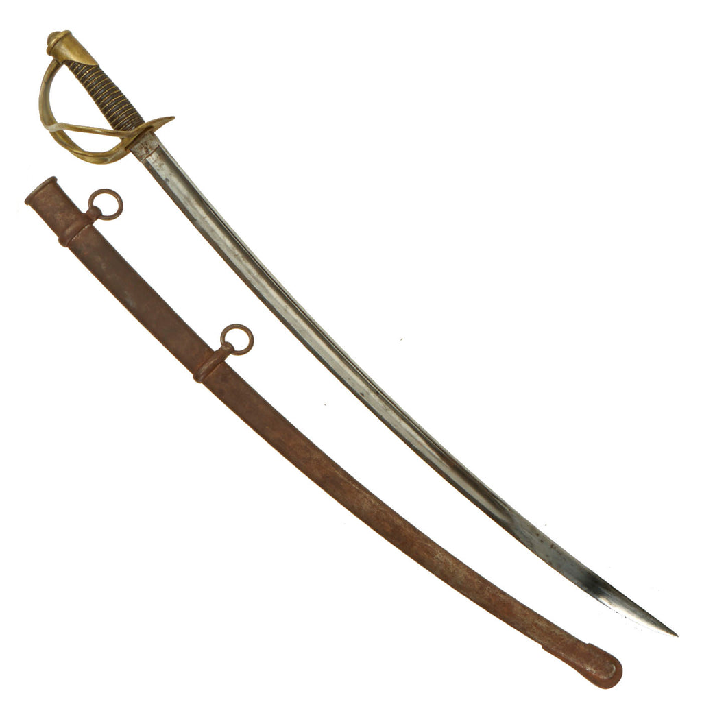 Original U.S Civil War M-1840 "Wrist Breaker" Heavy Cavalry Saber with Scabbard - Imported German Blade Original Items