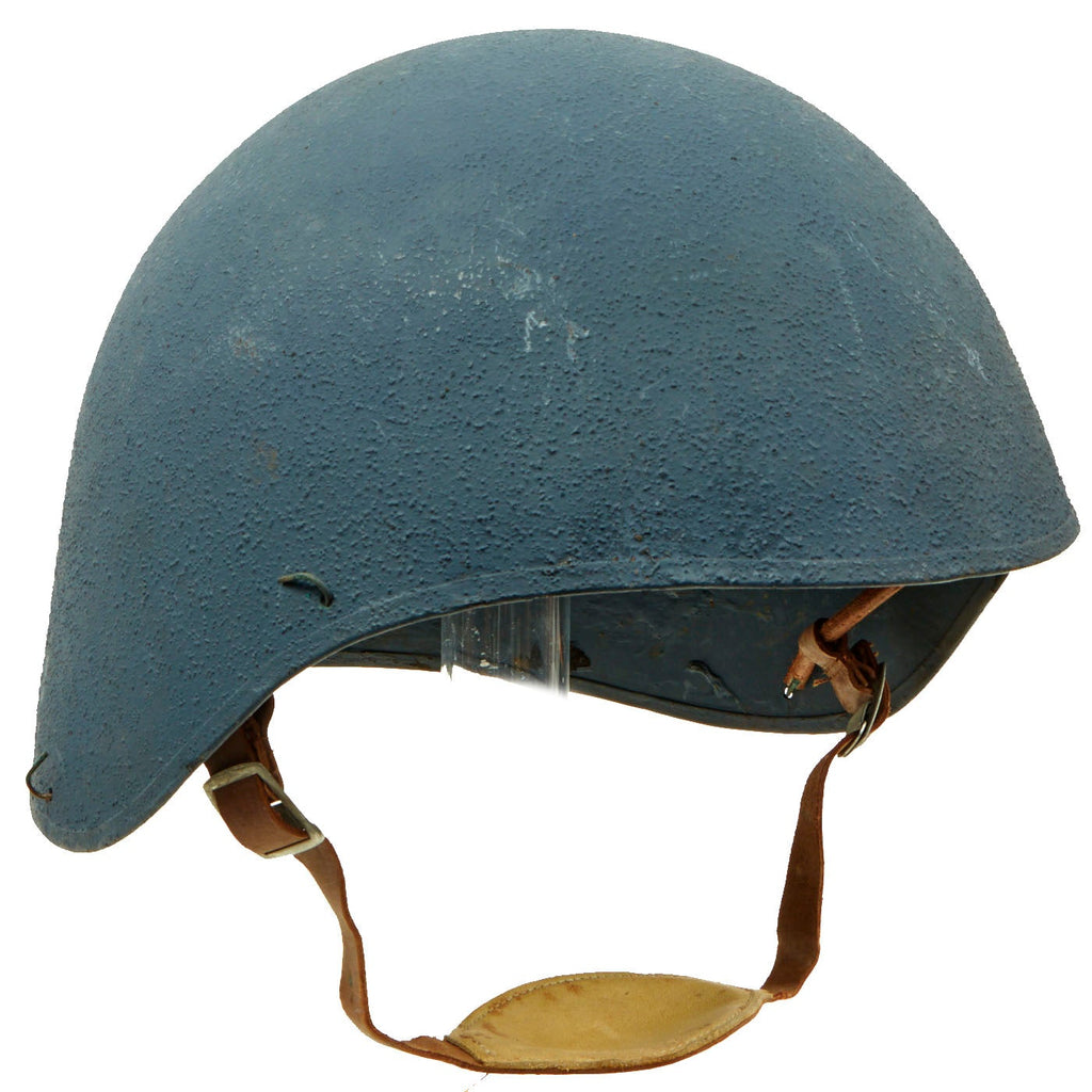 Original U.S. WWII Navy USN MK2 Talker Flak Helmet with Chin Strap - MINT Original Items