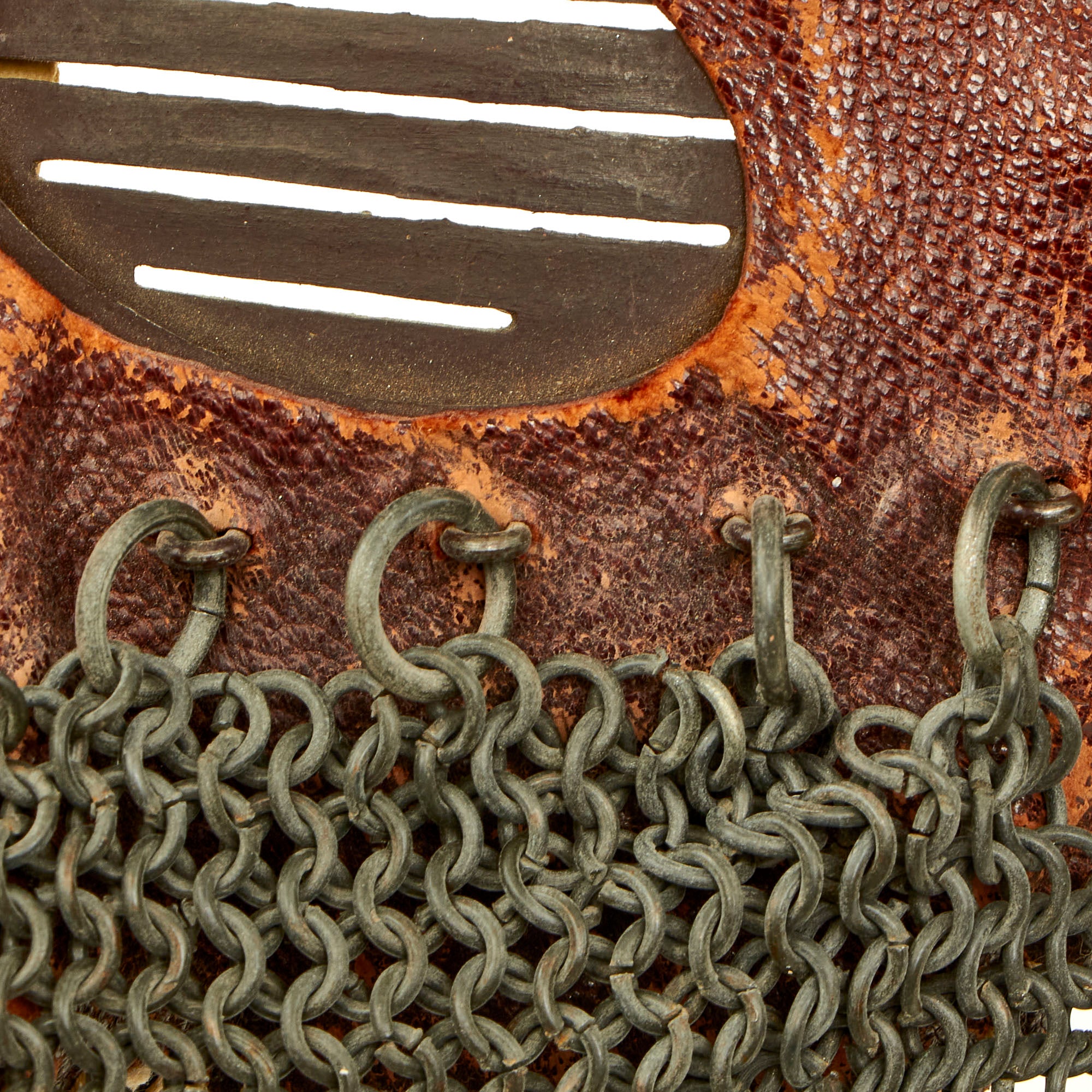 Original British WWI Tankers Leather Covered Splatter Mask with Chainm ...