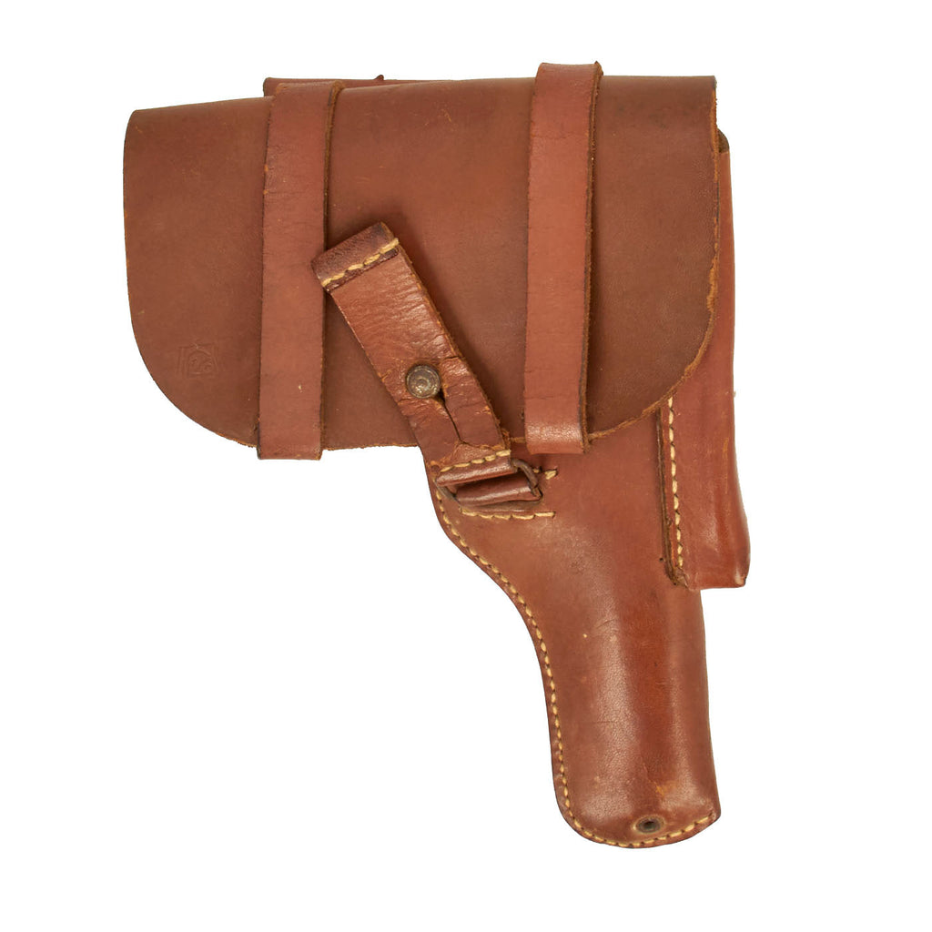 Original German WWII Luftwaffe Leather Drop Holster for the Browning FN Model 1910/1922 7.65mm Pistol Original Items