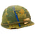 Original U.S. WWII Vietnam War M1-C Paratrooper Helmet with Reversible 1965 Mitchell Camouflage Cover Original Items