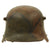 Original German WWI M16 Stahlhelm Helmet with Panel Camouflage Paint and Partial Liner - marked ET64 Original Items