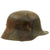 Original German WWI M16 Stahlhelm Helmet with Panel Camouflage Paint and Partial Liner - marked ET64 Original Items
