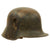 Original German WWI M16 Stahlhelm Helmet with Panel Camouflage Paint and Partial Liner - marked ET64 Original Items