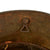 Original German WWI M16 Stahlhelm Helmet with Panel Camouflage Paint and Partial Liner - marked ET64 Original Items
