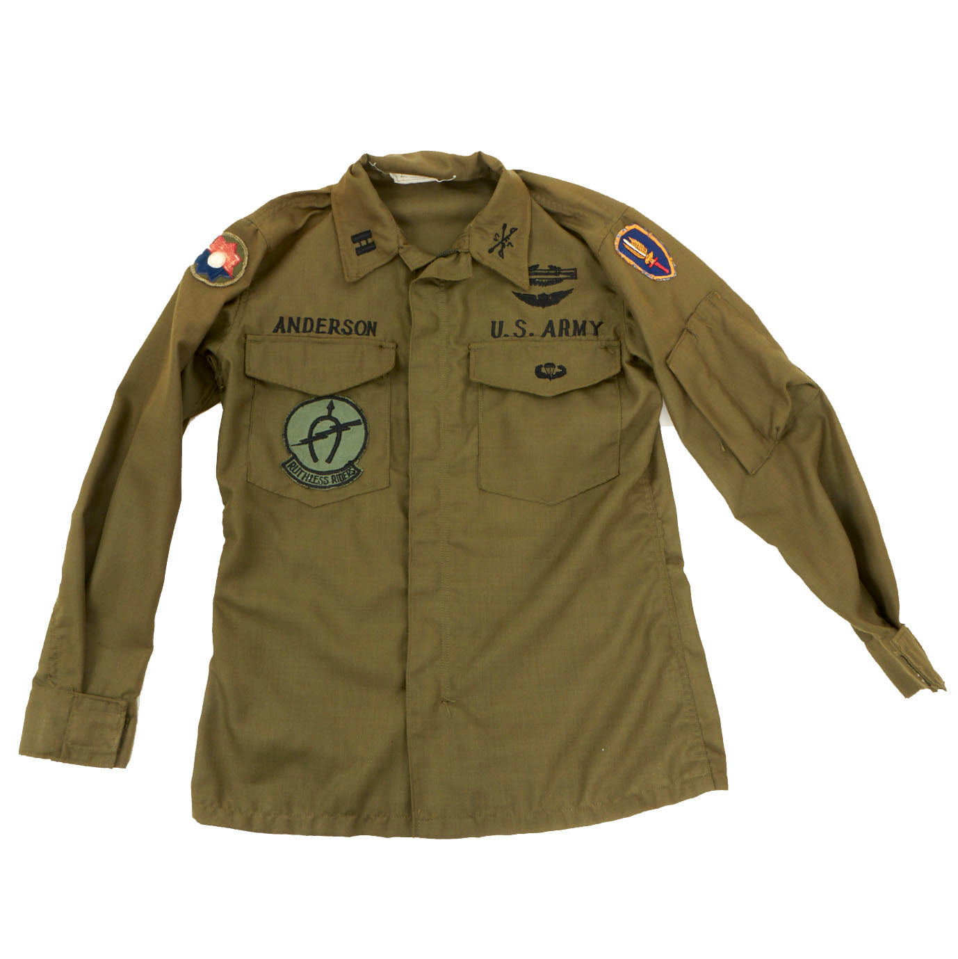 Original U.S. Vietnam War Nomex Pilot Shirt With In Country Insignia ...