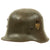 Original German WWII Reissued Heer Single Decal WWI Austrian M17 Helmet with Partial Liner - Size 66 Shell Original Items