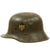Original German WWII Reissued Heer Single Decal WWI Austrian M17 Helmet with Partial Liner - Size 66 Shell Original Items