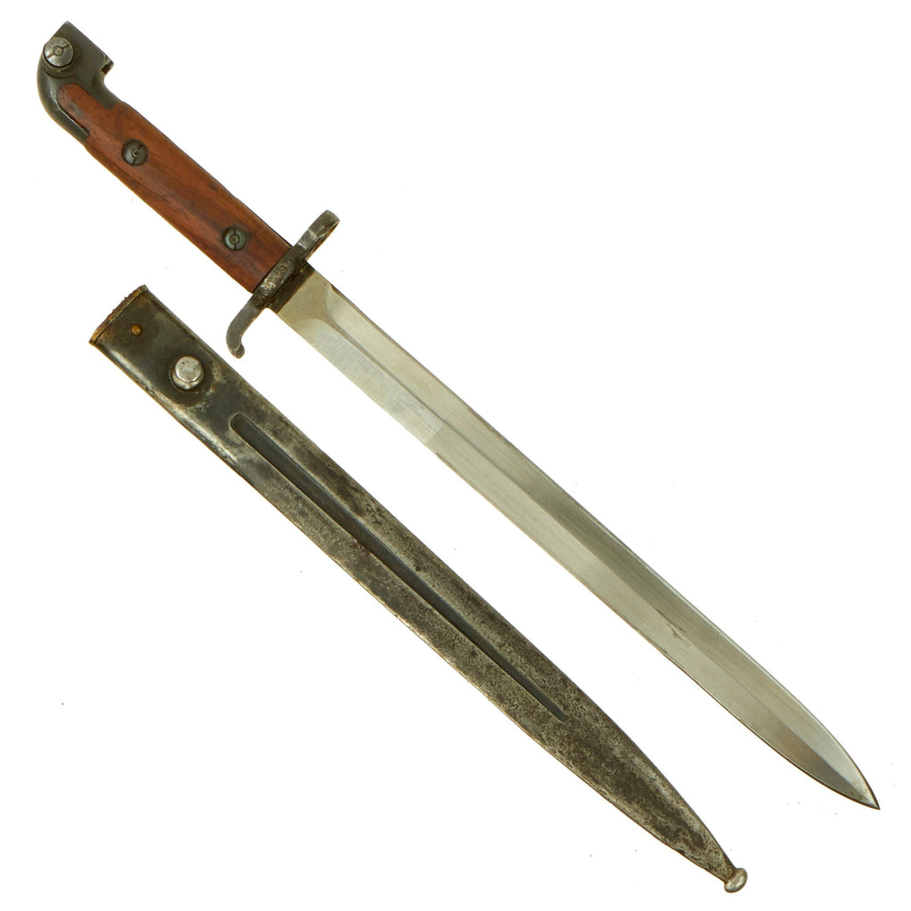Original Swedish Unissued M1914 Bayonet By Eskilstuna For M1894/14 6.5mm Mauser Carbines and M1945 Carl Gustav SMG - Early Production Original Items
