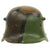 Original Imperial German WWI M16 Stahlhelm Helmet Shell with Replicated Panel Camouflage Paint - marked E.T.64 Original Items