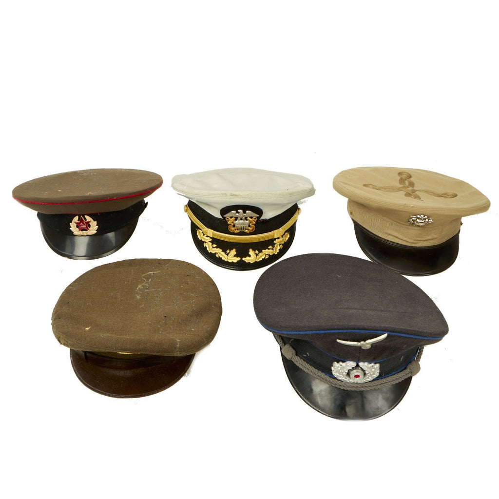 Original WWII  and Post War Military Hat Collection - Set of 5 Original Items