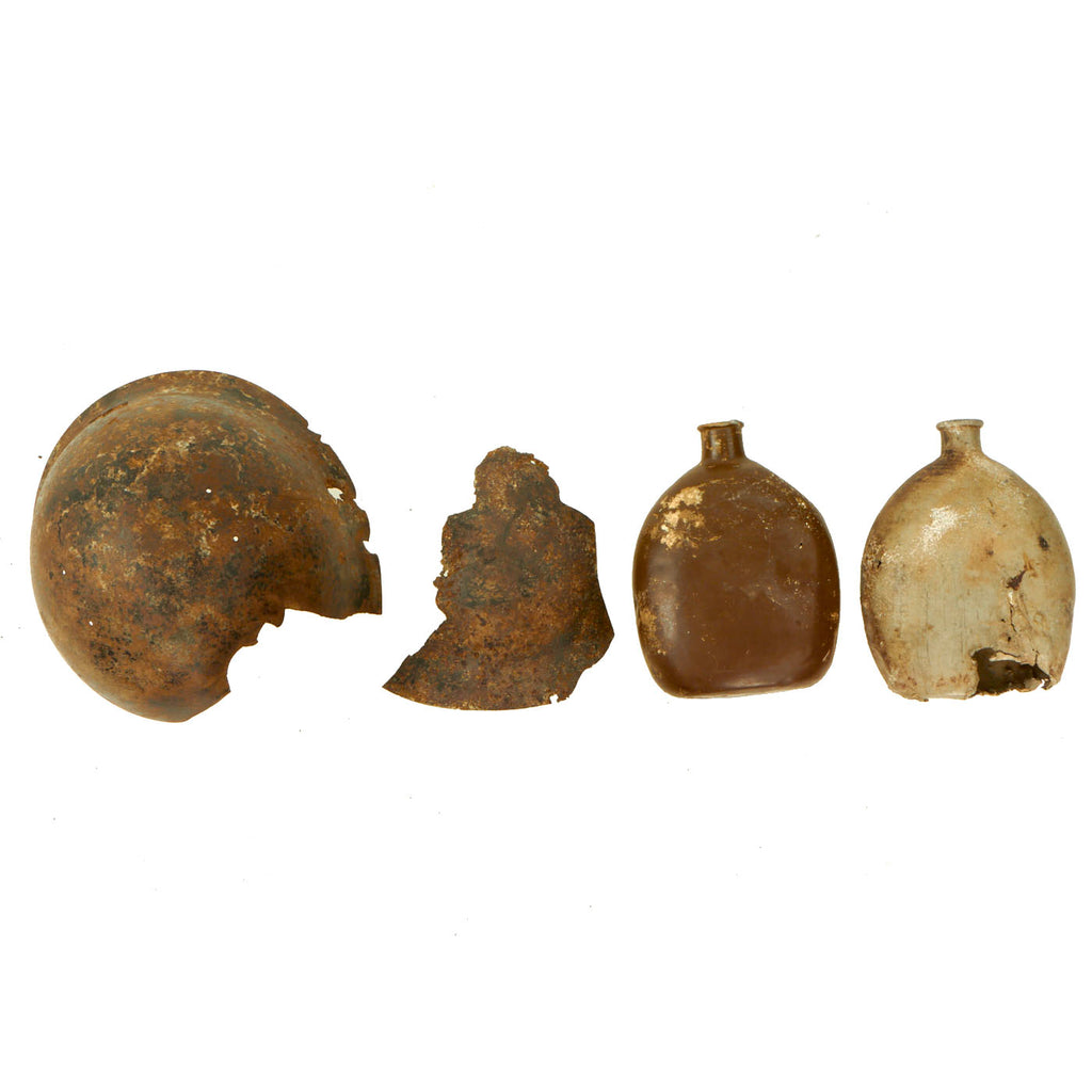 Original Imperial Japanese WWII Imperial Army Battlefield Pick Up Relics From Guam - 4 Items Original Items