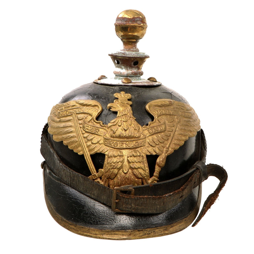 Original German WWI Prussian M1895 Foot Artillery EM/NCO Pickelhaube Helmet - Kugelhelm Original Items