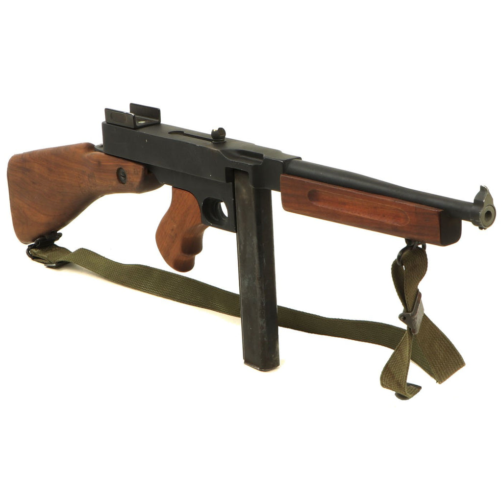 U.S. WWII Thompson M1928 SMG Replica Full Scale Wooden Hollywood Film Prop International Military Antiques
