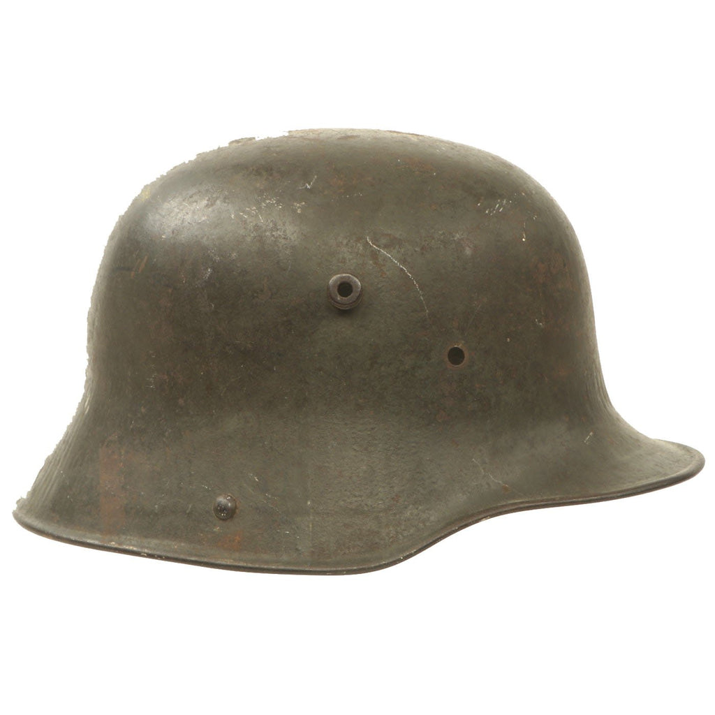 Original Imperial German WWI M16 Stahlhelm Helmet Shell - marked T.J.66 Original Items