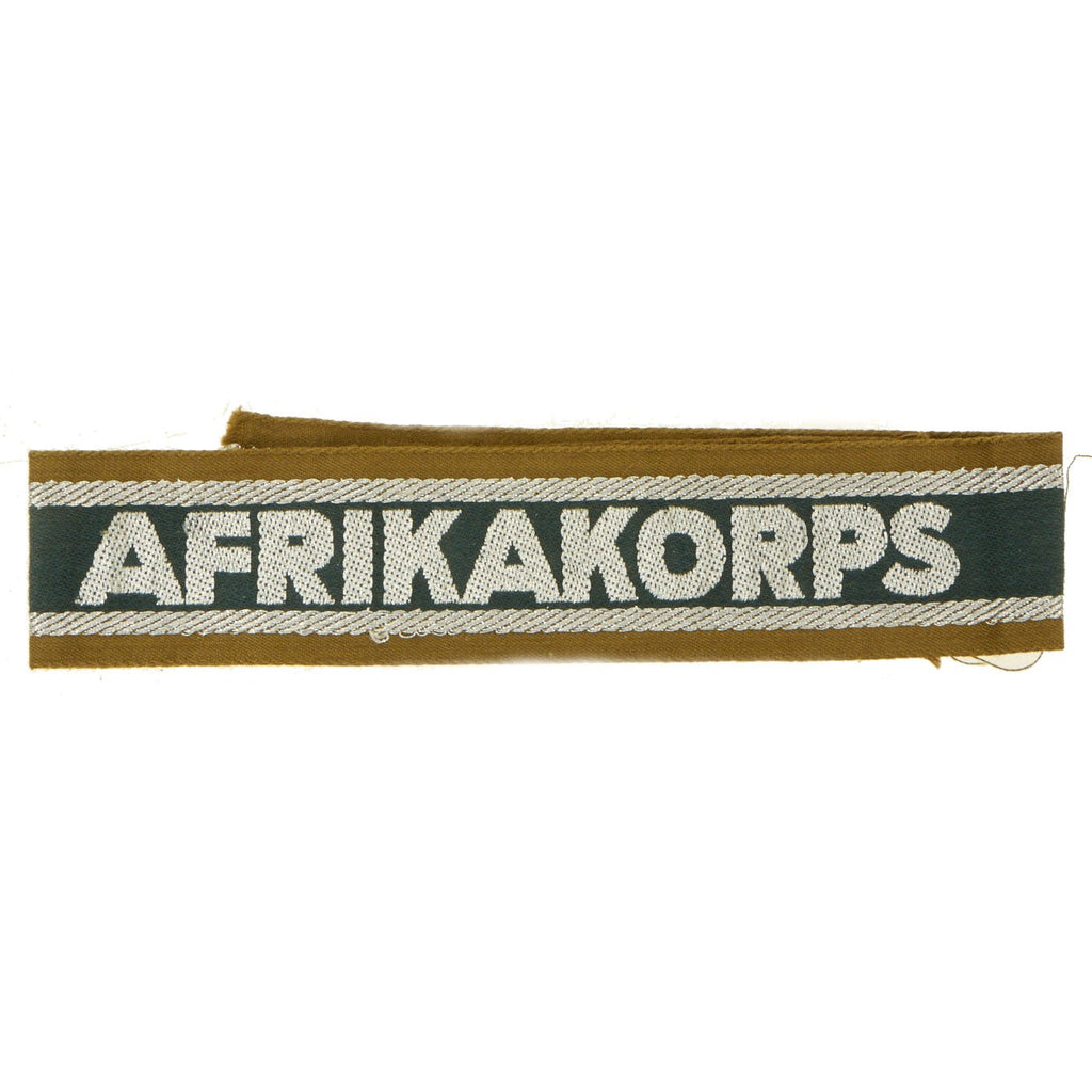 Original German WWII Unissued DAK Afrikakorps Machine Embroidered Cuff Title - 17" Long Original Items