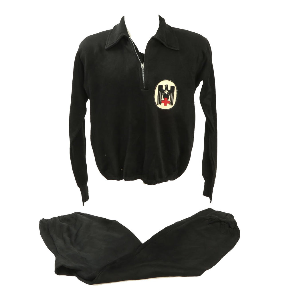 Original German WWII Sports & Track Sweat Suit with DRK Red Cross Insignia - Deutsches Rotes Kreuz Original Items